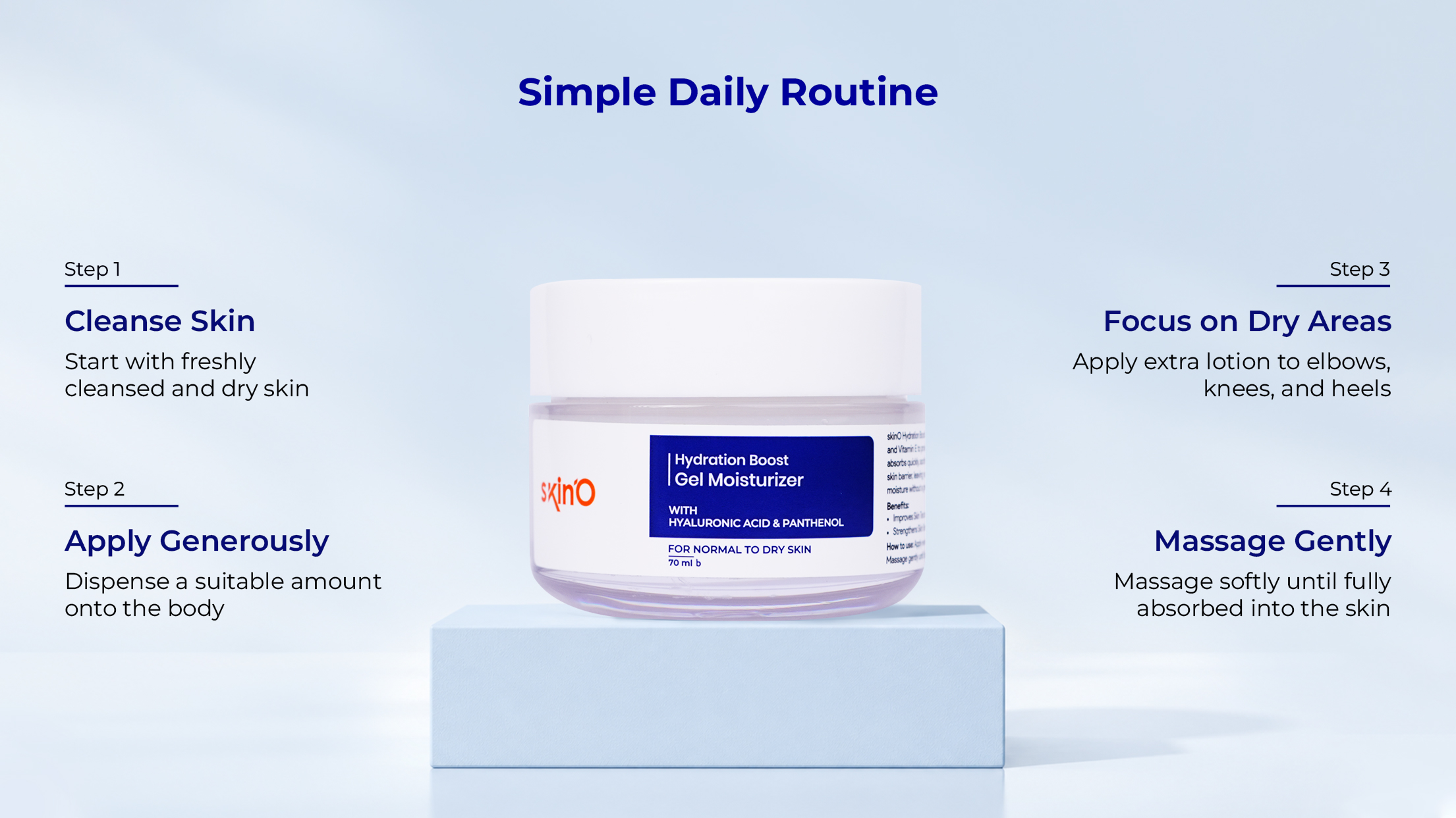 skin'O Hydration Boost Gel Moisturizer 70ml daily routine